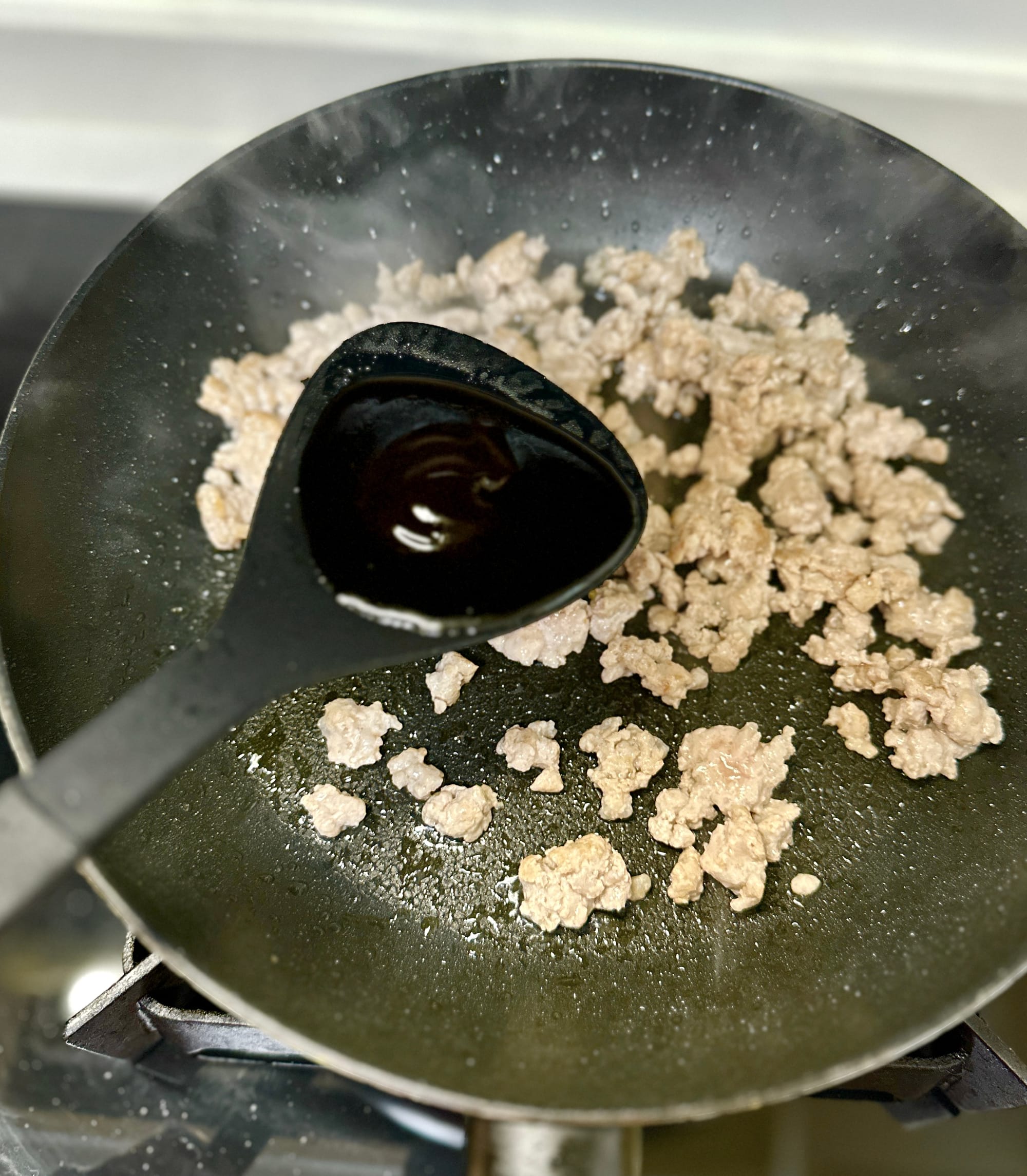 Fermented Long Beans with Minced Pork (Suān dòujiǎo chǎo ròumò / 酸豆角炒肉末)