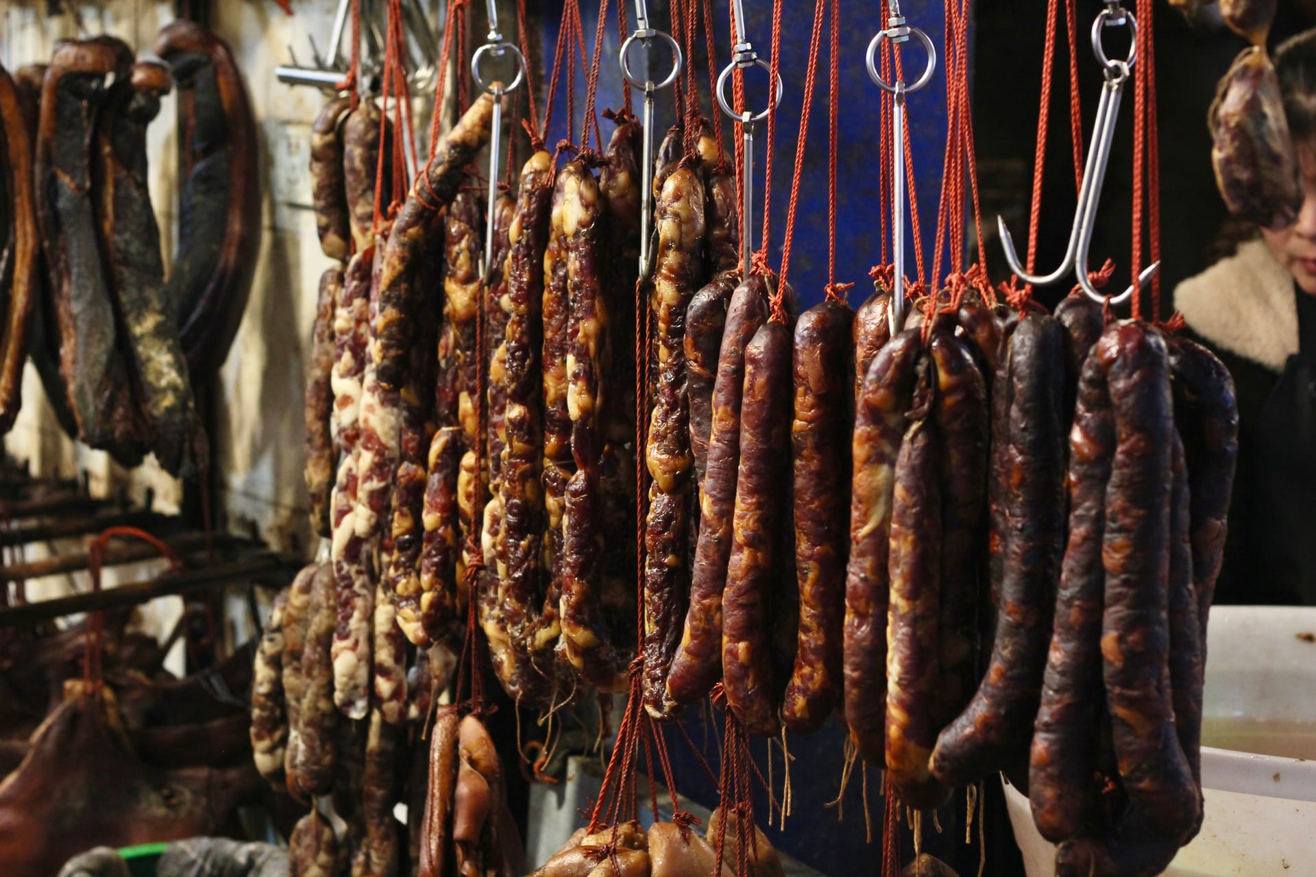 Sichuan Sausages Hang in the Market